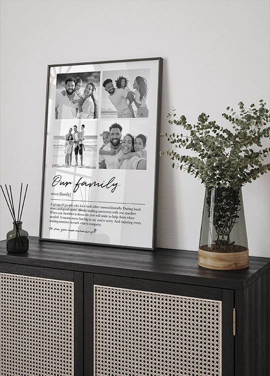 Personalized Our Family Plakat - Posterbox.dk
