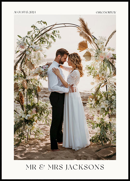 Personalized Wedding Photo Plakat - Posterbox.dk