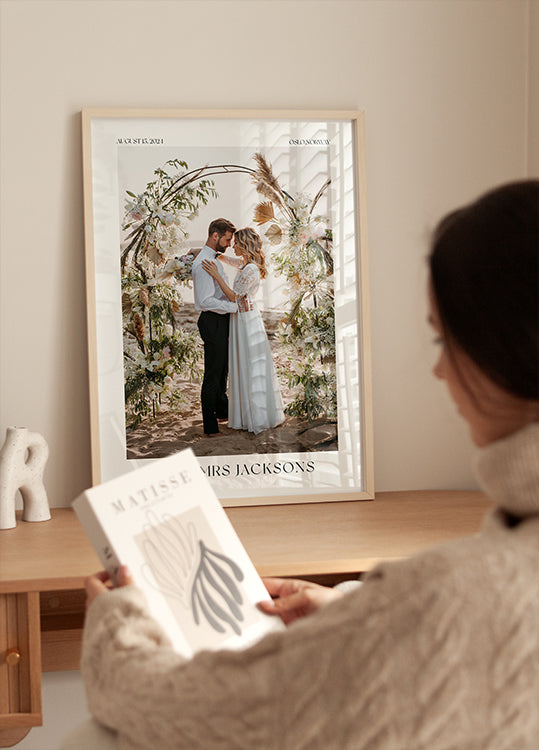 Personalized Wedding Photo Plakat - Posterbox.dk