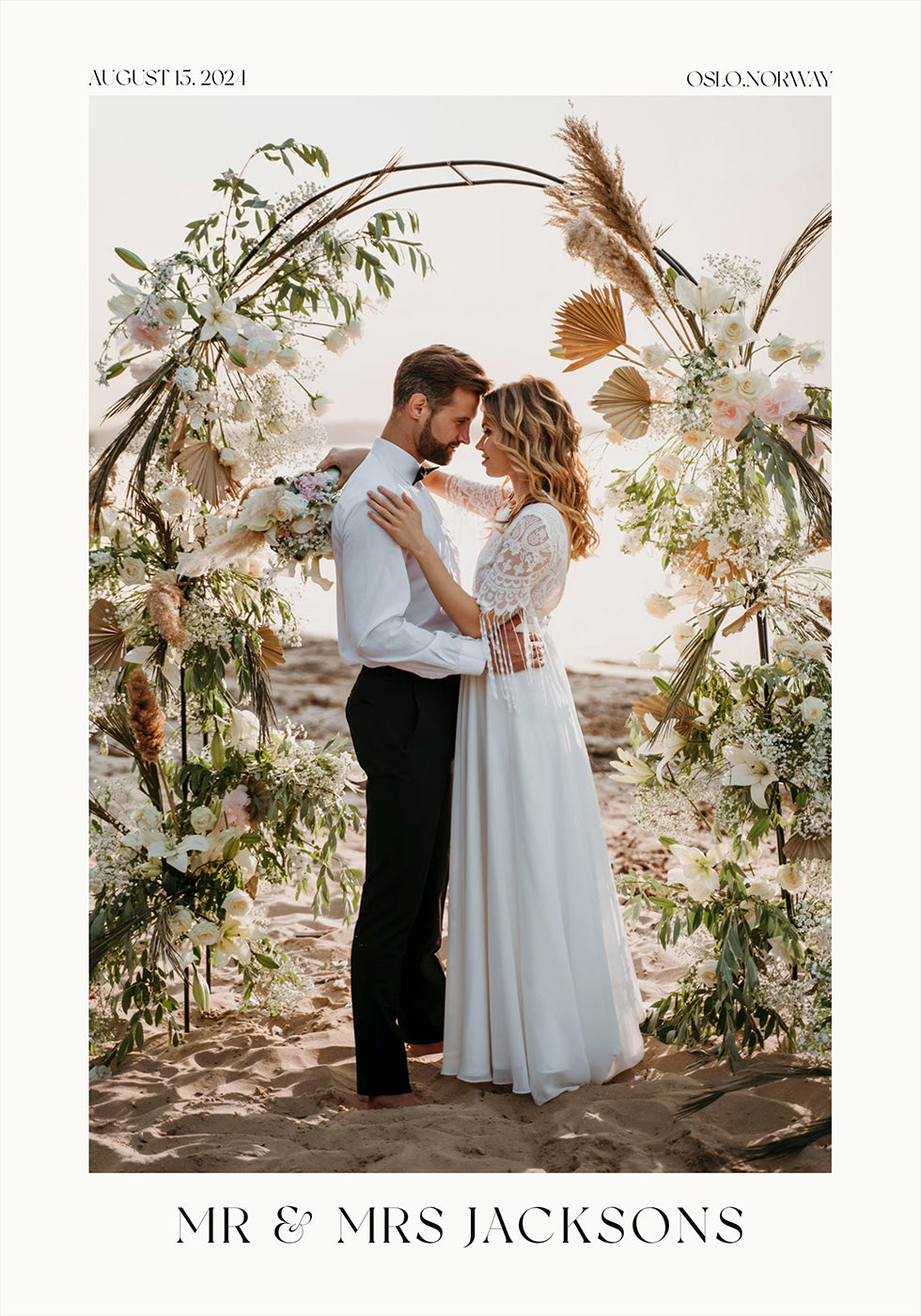 Personalized Wedding Photo Plakat - Posterbox.dk