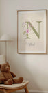Personalized Wildflower Name Plakat - Posterbox.dk