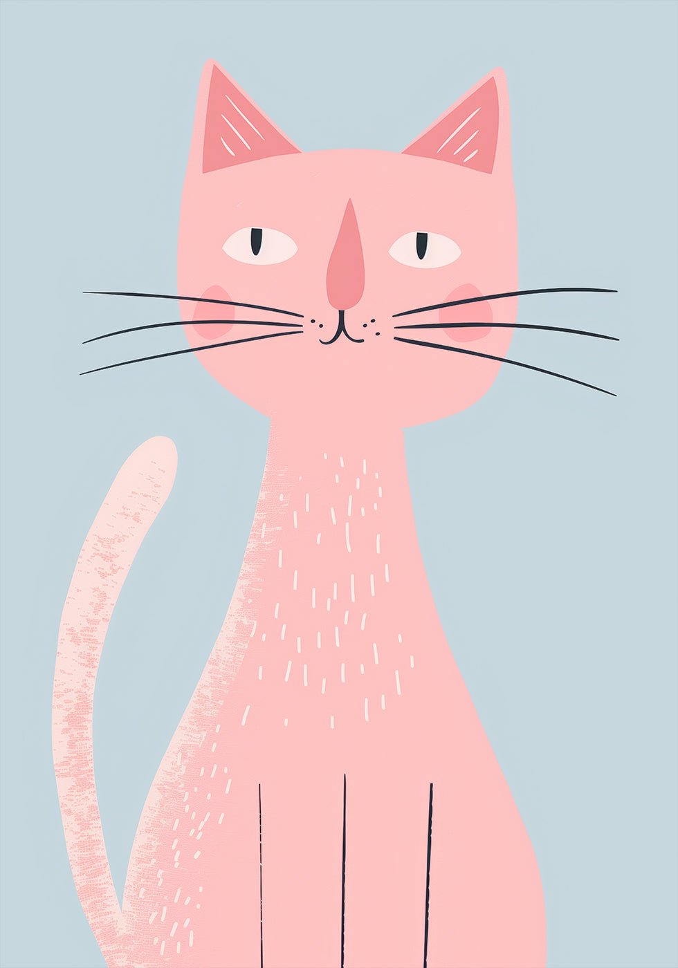 Pink Cat Plakat - Posterbox.dk