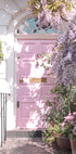 Pink Door with Flowers Plakat - Posterbox.dk