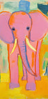 Pink Elephant In Colorful Jungle Plakat - Posterbox.dk