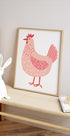 Pink Hen Plakat - Posterbox.dk