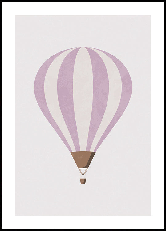 Pink Hot Air Balloon Plakat - Posterbox.dk