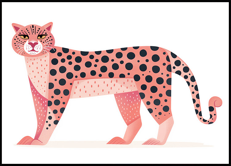 Pink Leopard Plakat - Posterbox.dk