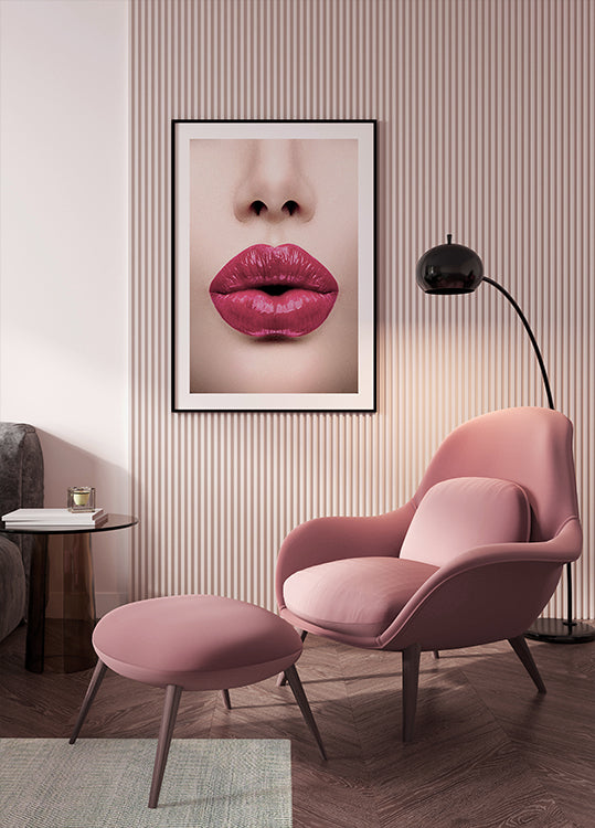 Pink Lips Plakat - Posterbox.dk
