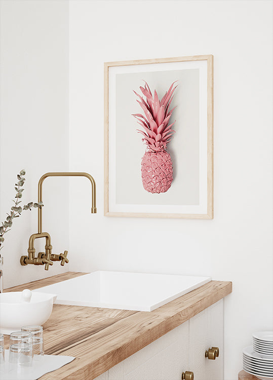 Pink Pineapple Plakat - Posterbox.dk