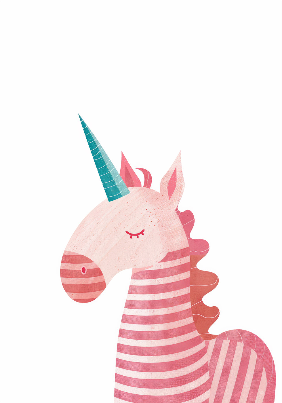 Pink Unicorn Plakat - Posterbox.dk