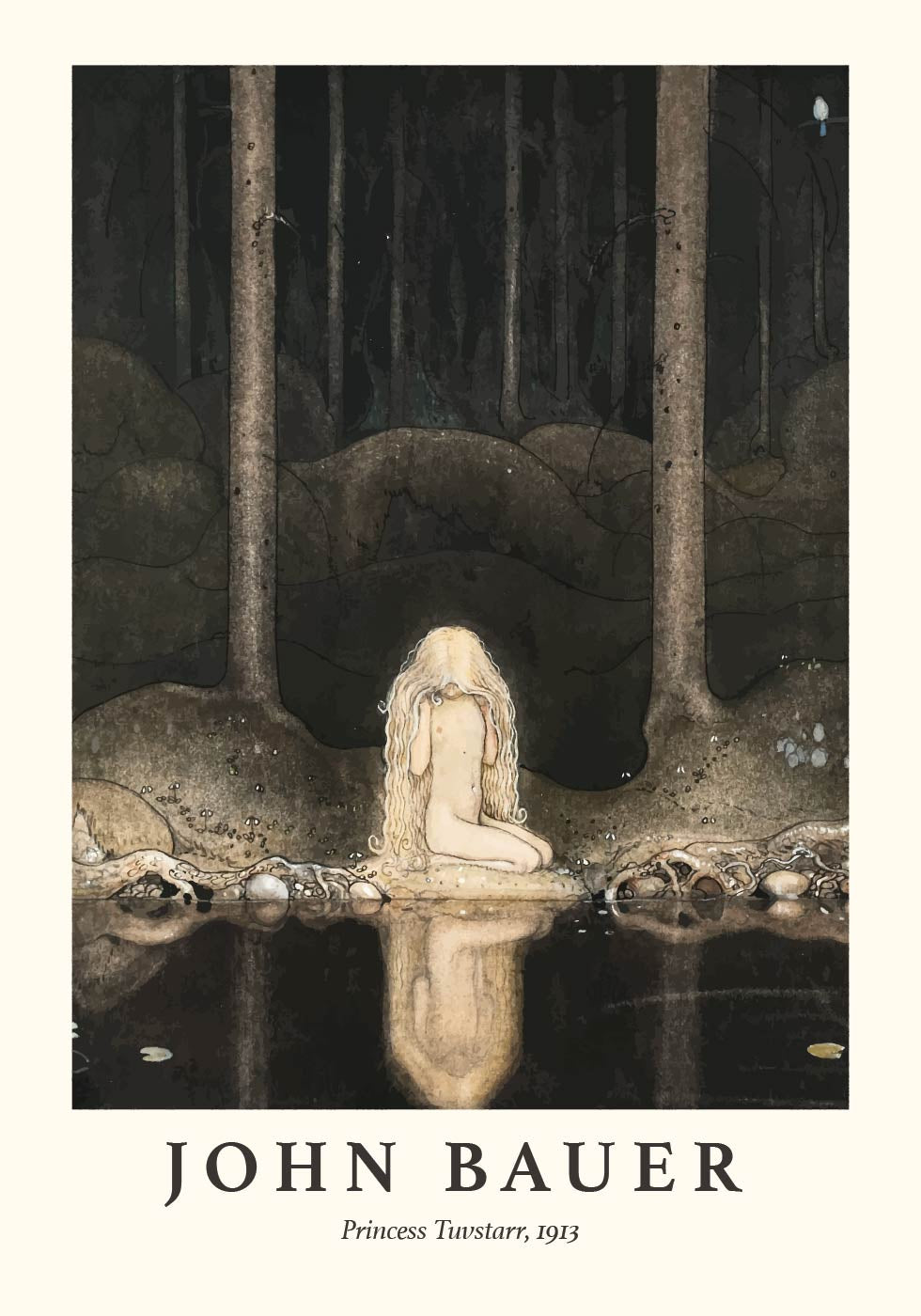 Princess Tuvstarr by John Bauer Plakat - Posterbox.dk