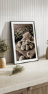 Quail Eggs on Rustic Burlap Plakat - Posterbox.dk