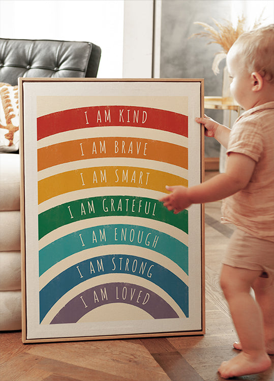 Rainbow Affirmations Plakat - Posterbox.dk