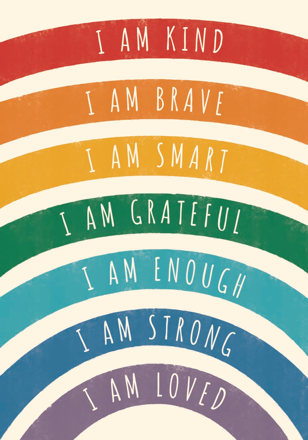 Rainbow Affirmations Plakat - Posterbox.dk