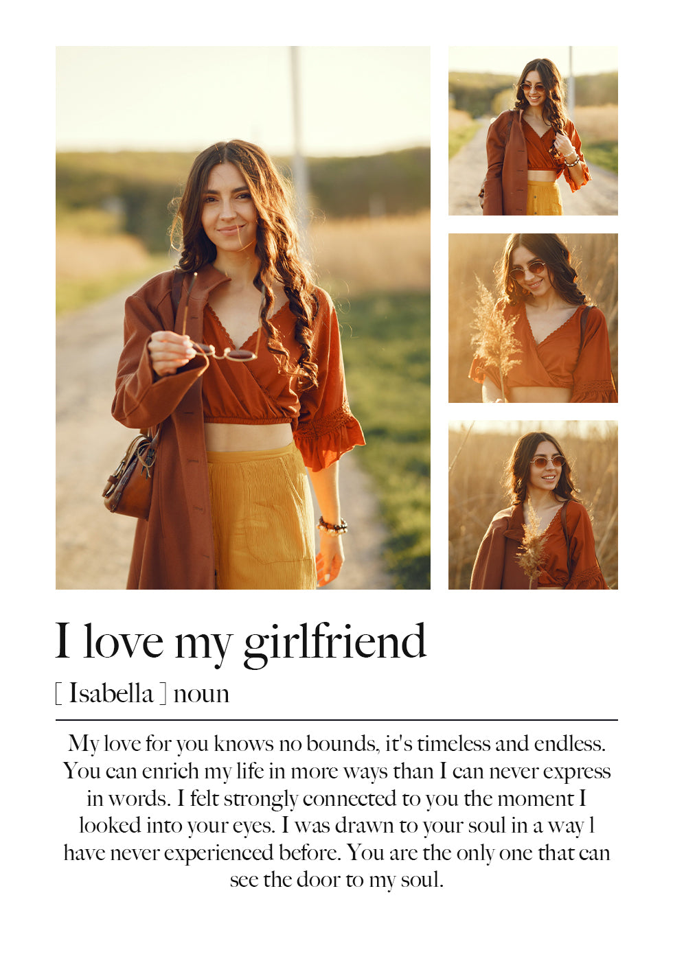 Romantic Photo Collage Plakat - Posterbox.dk