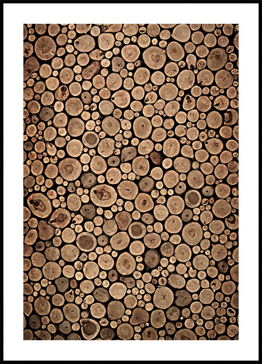 Rustic Wood Log Pattern Plakat | Posterbox