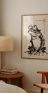 Shy Frog, Japanese Ink Brush Artwork Plakat - Posterbox.dk