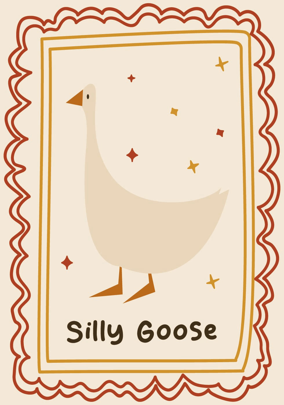 Silly Goose Illustration Plakat - Posterbox.dk
