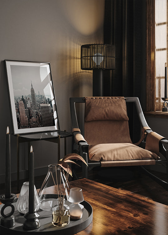 Skyline of New York City with the Empire State Building Plakat - Posterbox.dk