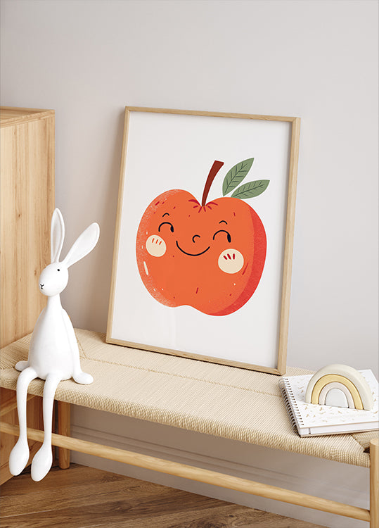 Smiling Apple Plakat - Posterbox.dk