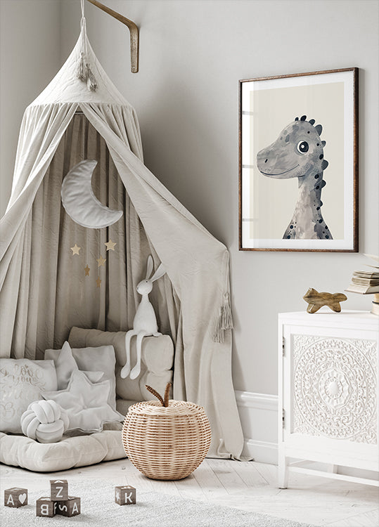 Smiling Dinosaur Plakat - Posterbox.dk