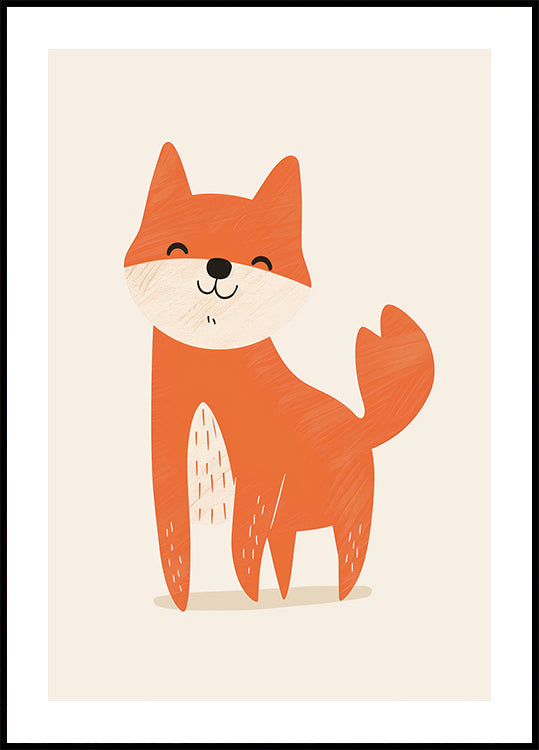 Smiling Fox Plakat - Posterbox.dk
