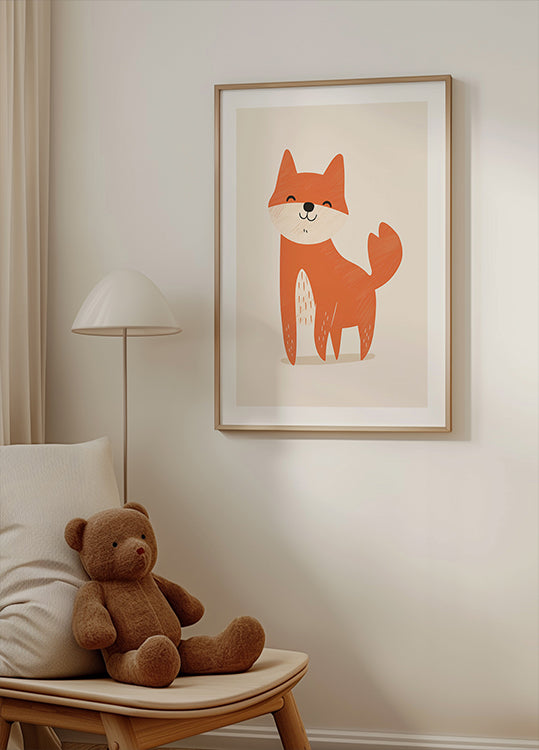 Smiling Fox Plakat - Posterbox.dk