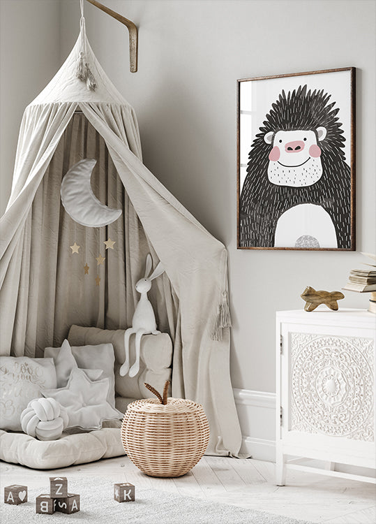 Smiling Gorilla Illustration Plakat - Posterbox.dk