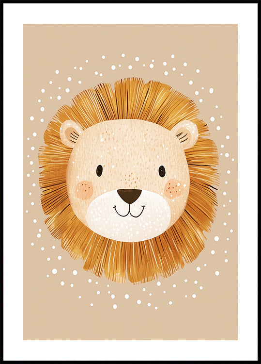 Smiling Lion Plakat - Posterbox.dk