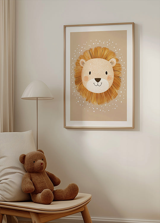 Smiling Lion Plakat - Posterbox.dk