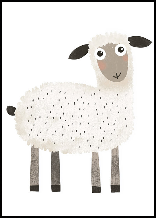Smiling Sheep Plakat - Posterbox.dk