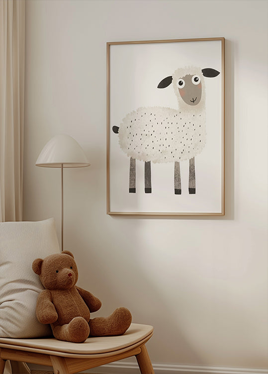 Smiling Sheep Plakat - Posterbox.dk