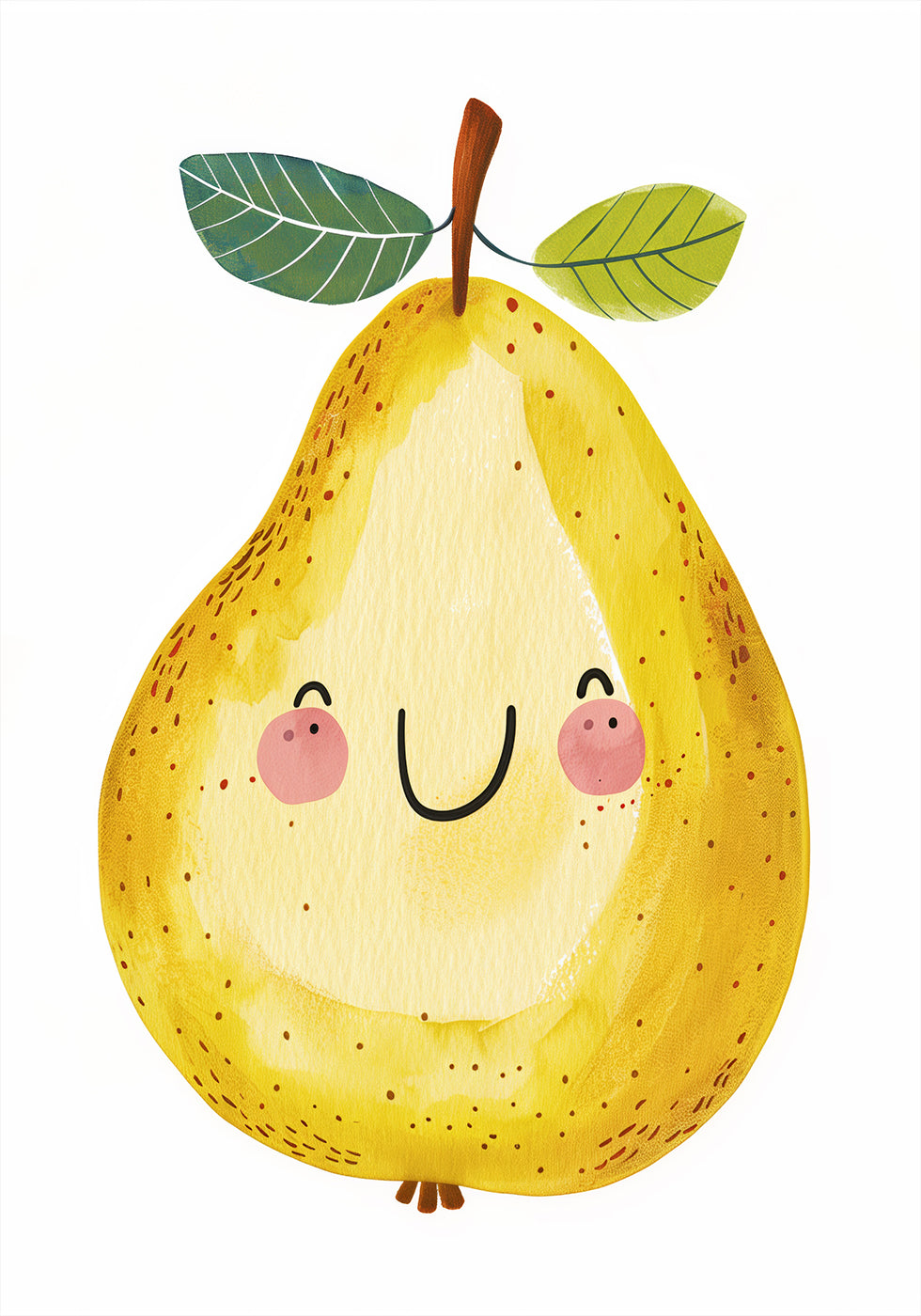 Smiling Yellow Pear Plakat - Posterbox.dk