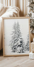 Snow-Covered Pine Trees Plakat - Posterbox.dk