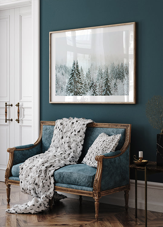 Snowy Fir Forest Plakat - Posterbox.dk
