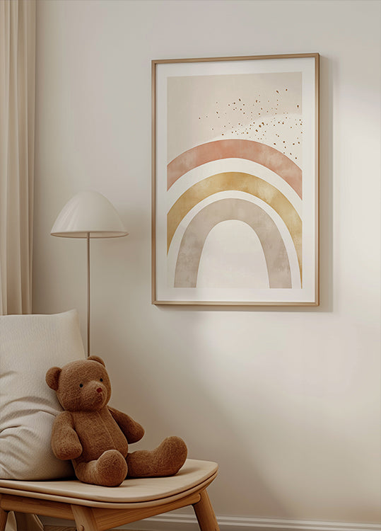 Soft Boho Rainbow Plakat - Posterbox.dk