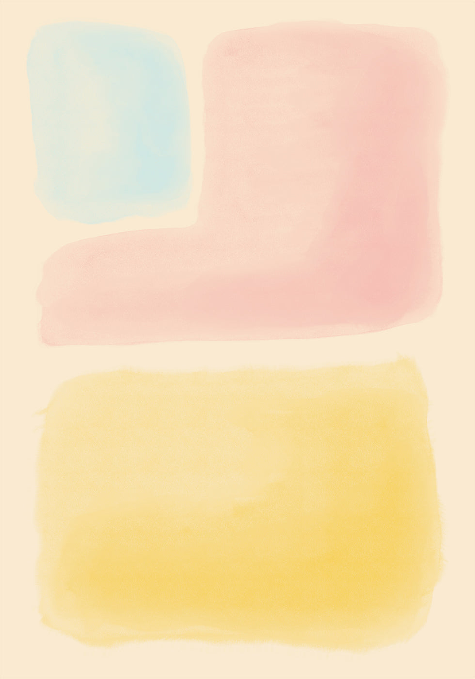 Soft Watercolor Shapes Plakat - Posterbox