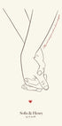 Souls Entwined in Time, Holding Hands Personalized Plakat - Posterbox.dk