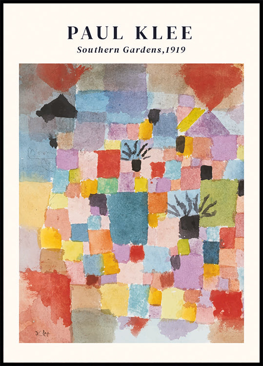 Southern Gardens, colorful abstract mosaic Plakat - Posterbox.dk