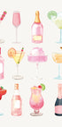 Sparkling Hour, Colorful Champagne and Cocktails Plakat - Posterbox.dk