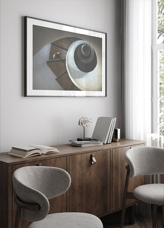Spiral Staircase Perspective Plakat - Posterbox.dk