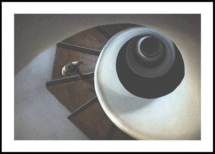 Spiral Staircase Perspective Plakat - Posterbox.dk