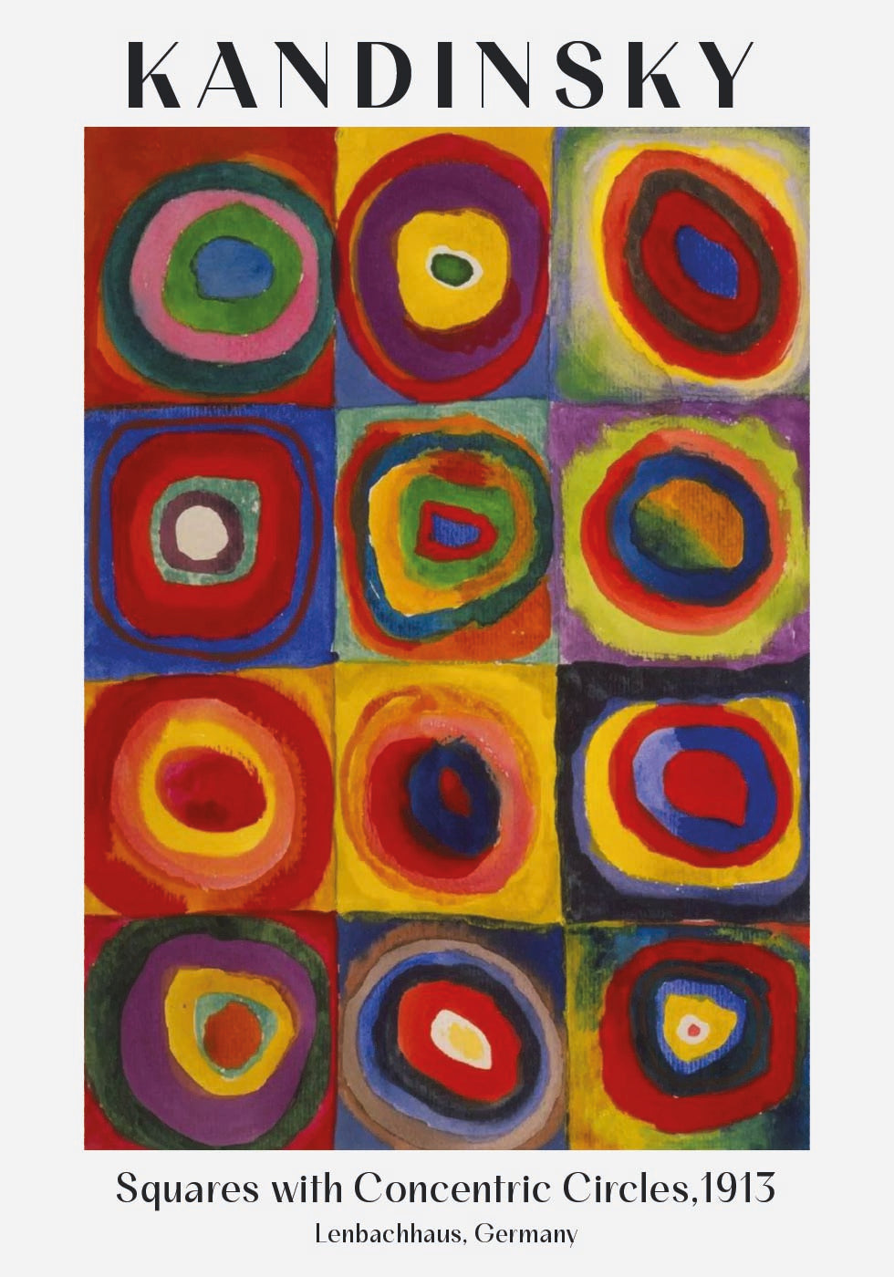 Squares with Concentric Circles, 1913, Wassily Kandinsky Plakat - Posterbox.dk