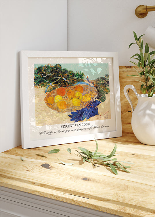 Still Life of Oranges and Lemons with Blue Gloves by Vincent van Gogh Plakat - Posterbox.dk