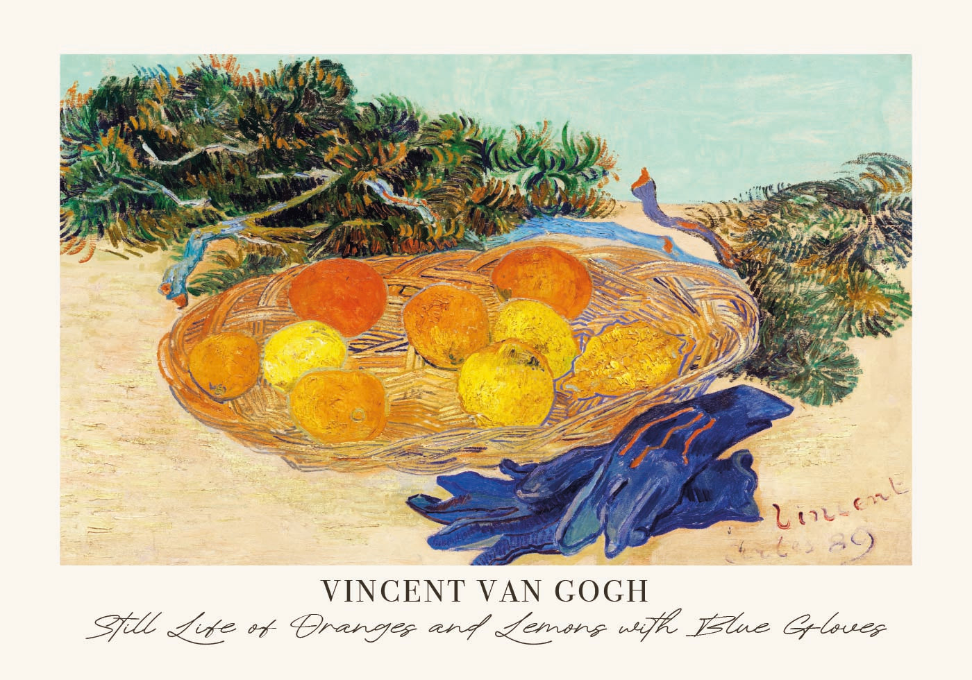 Still Life of Oranges and Lemons with Blue Gloves by Vincent van Gogh Plakat - Posterbox.dk