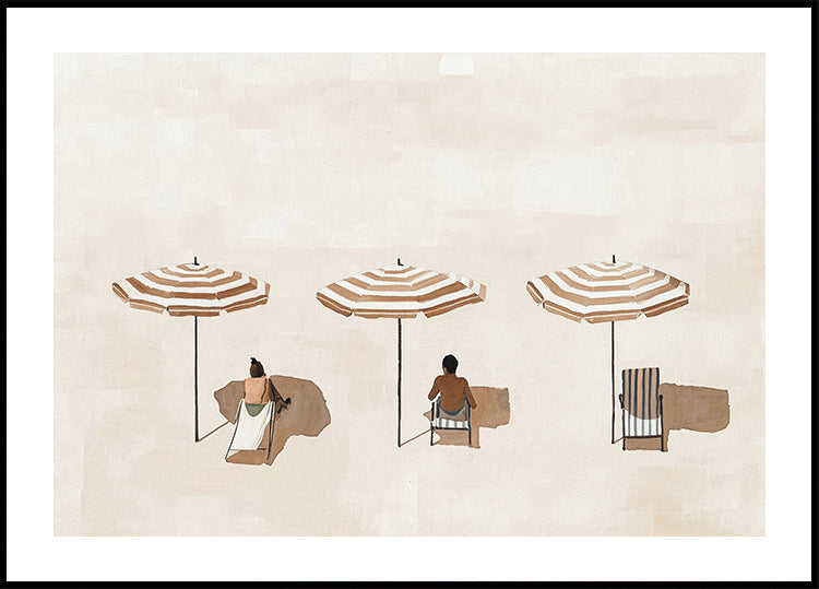 Striped Umbrellas Plakat - Posterbox.dk