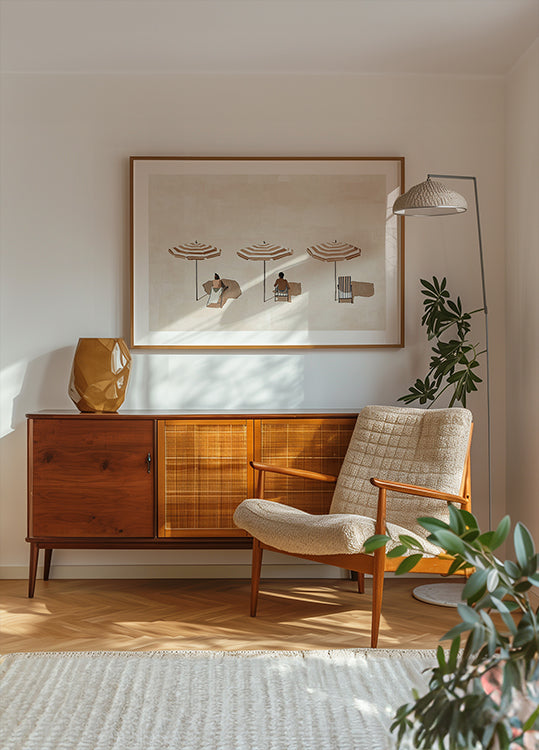 Striped Umbrellas Plakat - Posterbox.dk