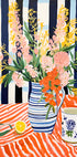 Summer Flowers, Striped Vase, Lemon Still Life Plakat - Posterbox.dk