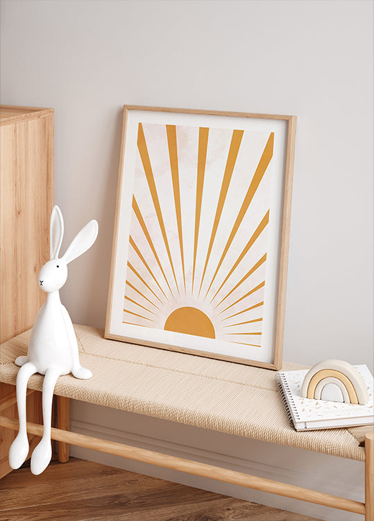 Sunbeams Watercolor Plakat - Posterbox.dk