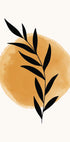 Sunrise Branch, Minimalist Botanical Sun Plakat - Posterbox.dk